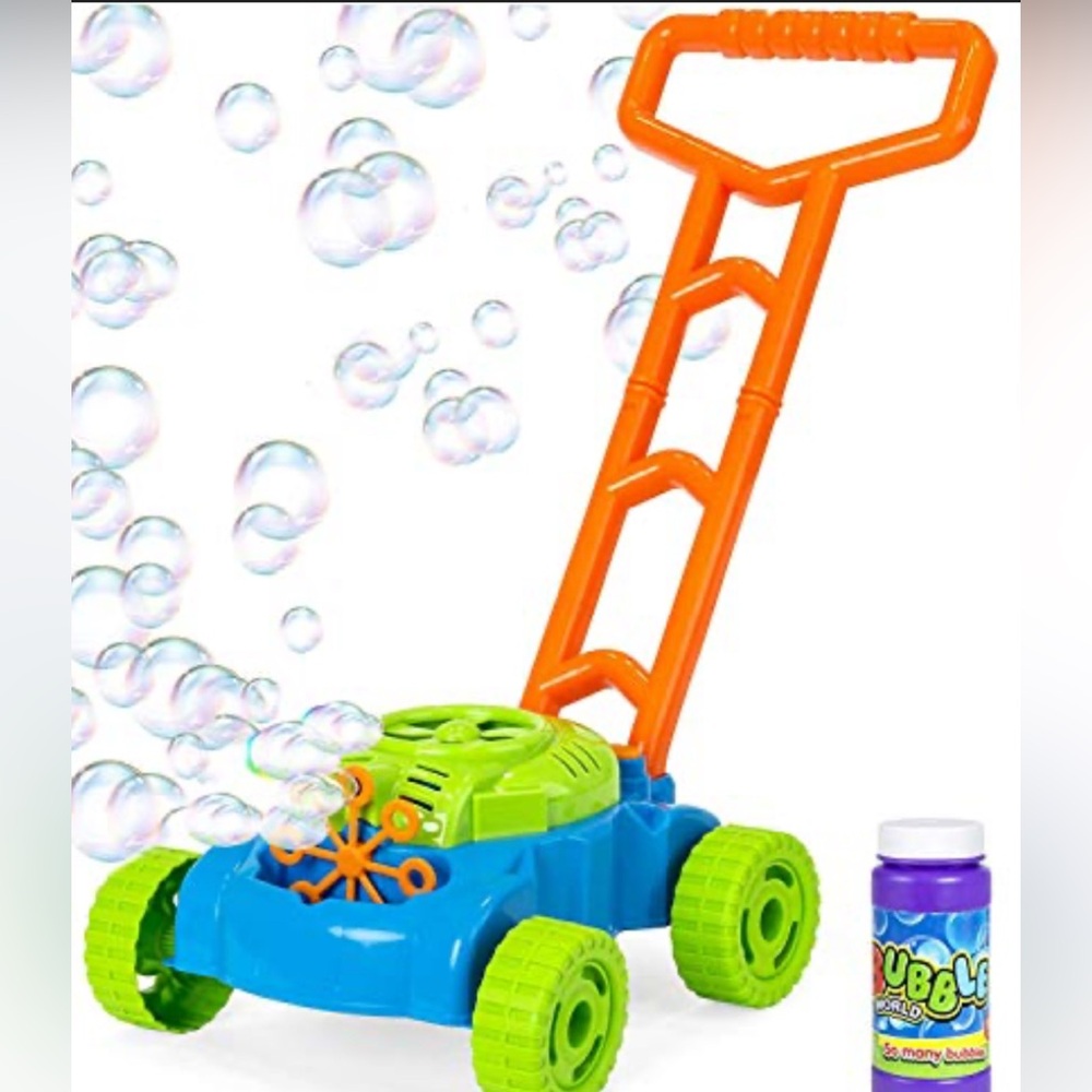 Bring on the Sun Lawn Mower Bubble Blower with Sound Summer Outdoor Fun